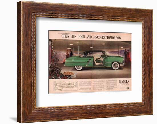 Lincoln 1953 Discover Tomorrow-null-Framed Art Print