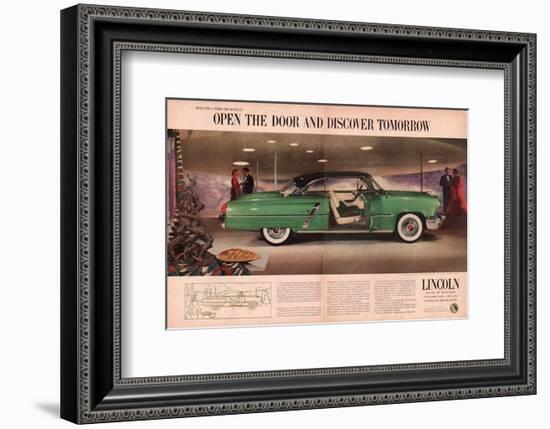 Lincoln 1953 Discover Tomorrow-null-Framed Art Print