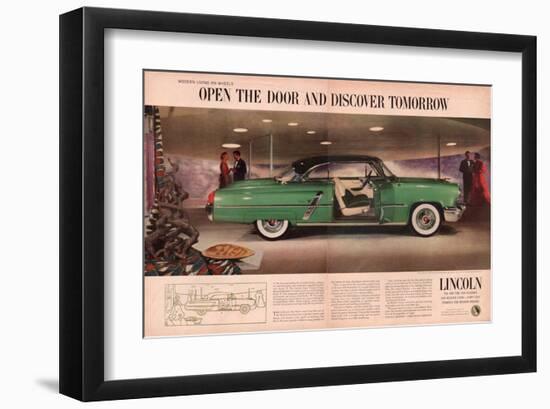 Lincoln 1953 Discover Tomorrow-null-Framed Art Print