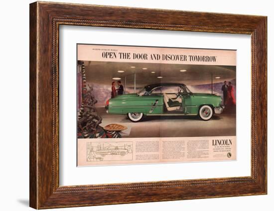 Lincoln 1953 Discover Tomorrow-null-Framed Art Print