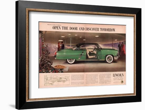 Lincoln 1953 Discover Tomorrow-null-Framed Art Print