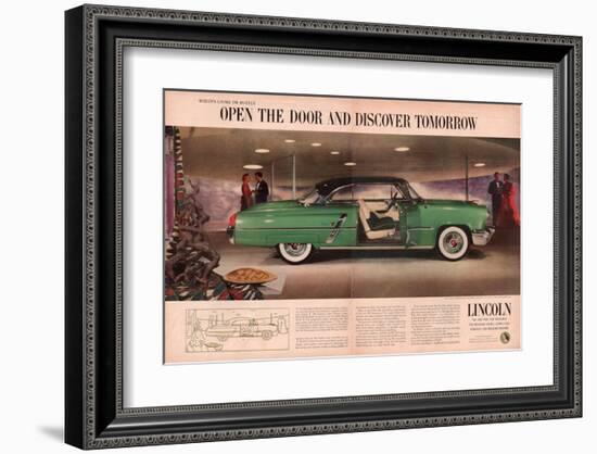 Lincoln 1953 Discover Tomorrow-null-Framed Art Print