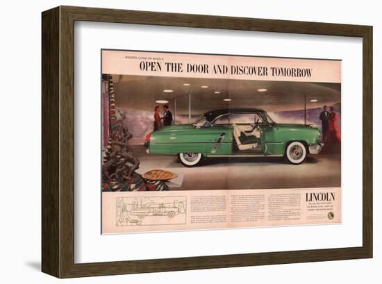 Lincoln 1953 Discover Tomorrow-null-Framed Art Print