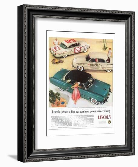 Lincoln 1954 Efficiency-null-Framed Art Print