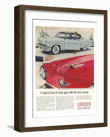 Lincoln 1954 Kind of Pride-null-Framed Art Print