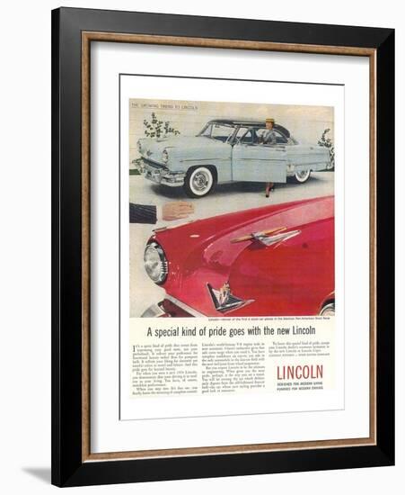 Lincoln 1954 Kind of Pride-null-Framed Art Print