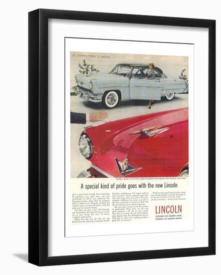 Lincoln 1954 Kind of Pride-null-Framed Art Print