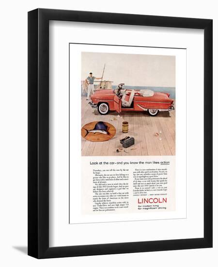 Lincoln 1955 Man Likes Action-null-Framed Art Print