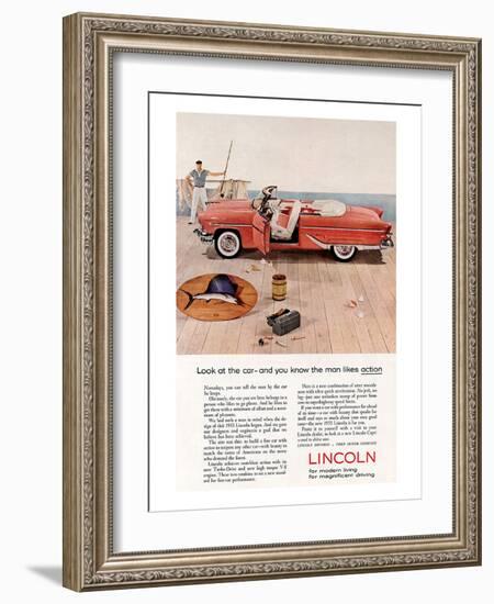 Lincoln 1955 Man Likes Action-null-Framed Art Print