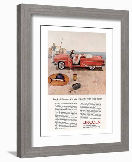 Lincoln 1955 Man Likes Action-null-Framed Art Print