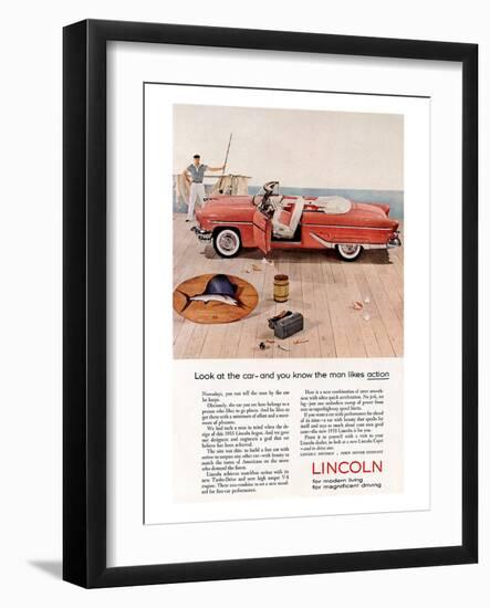 Lincoln 1955 Man Likes Action-null-Framed Art Print