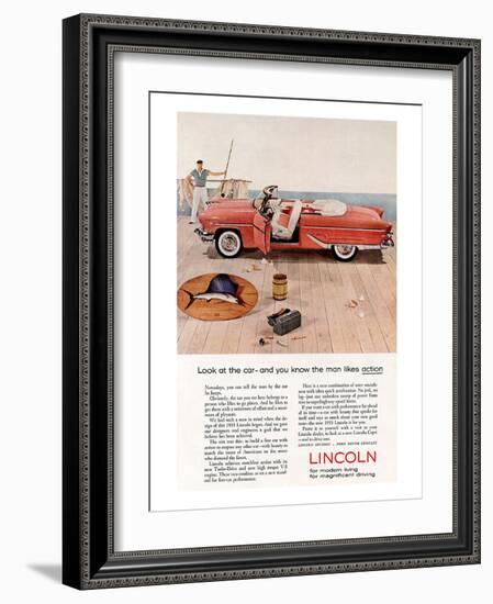 Lincoln 1955 Man Likes Action-null-Framed Art Print