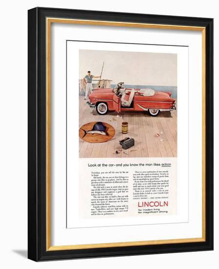 Lincoln 1955 Man Likes Action-null-Framed Art Print