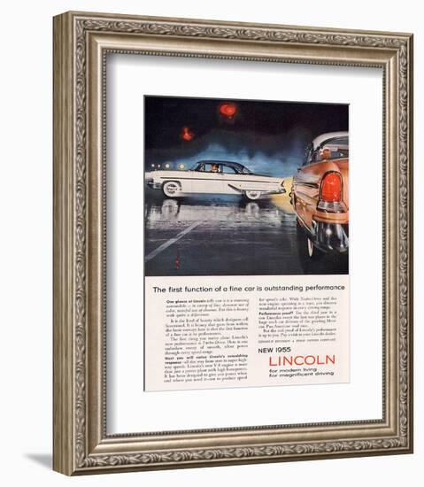 Lincoln 1955 Performance-null-Framed Art Print