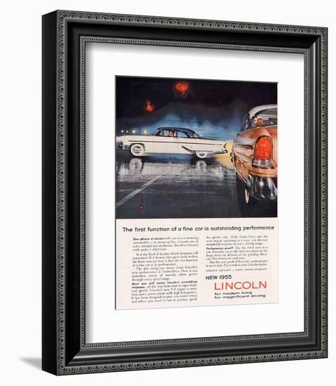 Lincoln 1955 Performance-null-Framed Art Print