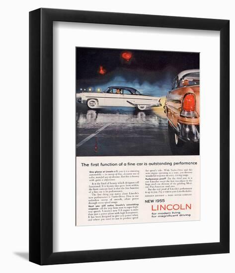 Lincoln 1955 Performance-null-Framed Art Print