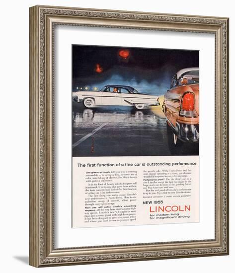Lincoln 1955 Performance-null-Framed Art Print