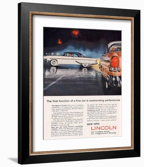 Lincoln 1955 Performance-null-Framed Art Print