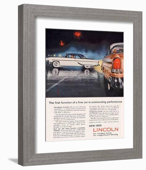 Lincoln 1955 Performance-null-Framed Art Print