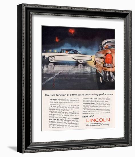 Lincoln 1955 Performance-null-Framed Art Print