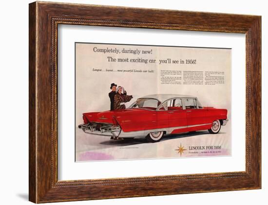 Lincoln 1956 - Daringly New-null-Framed Art Print