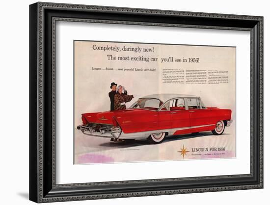 Lincoln 1956 - Daringly New-null-Framed Art Print