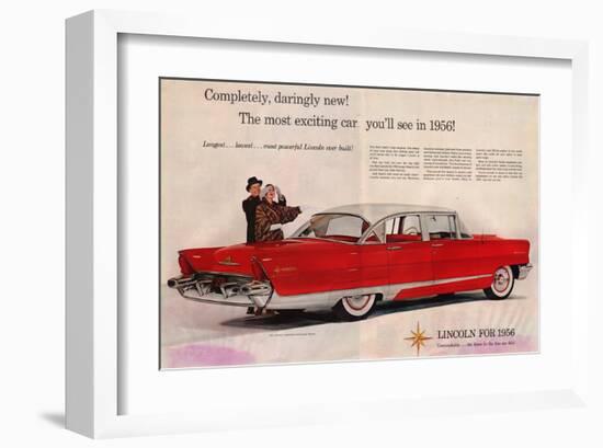 Lincoln 1956 - Daringly New-null-Framed Art Print