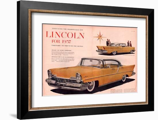 Lincoln 1957- Dramatically New-null-Framed Art Print