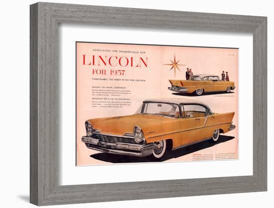 Lincoln 1957- Dramatically New-null-Framed Art Print