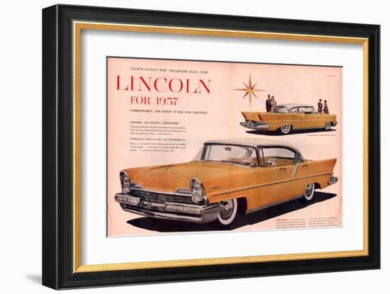 Lincoln 1957- Dramatically New-null-Framed Art Print