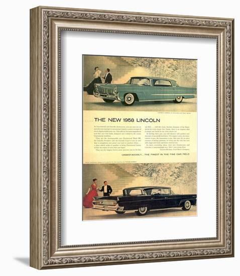 Lincoln 1958 - Unmistakably-null-Framed Art Print