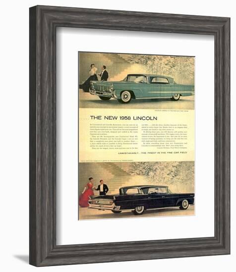 Lincoln 1958 - Unmistakably-null-Framed Art Print