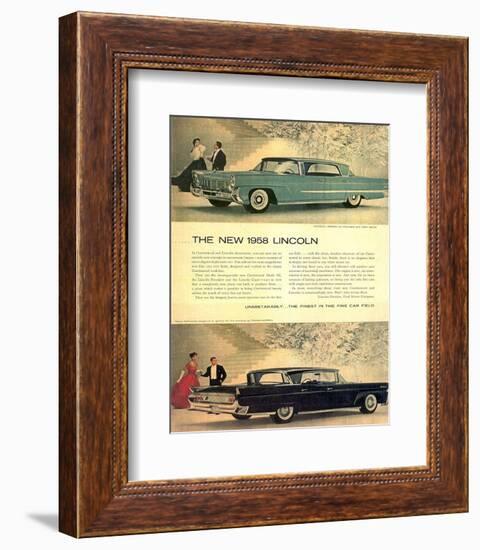 Lincoln 1958 - Unmistakably-null-Framed Art Print