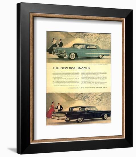 Lincoln 1958 - Unmistakably-null-Framed Art Print