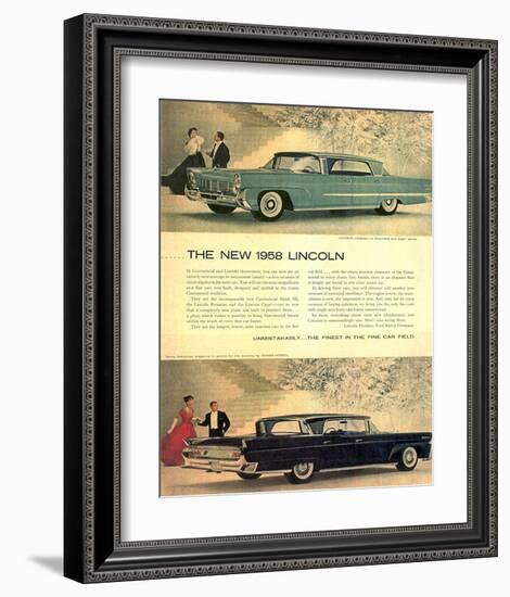 Lincoln 1958 - Unmistakably-null-Framed Art Print