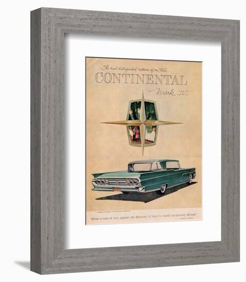 Lincoln 1959 Continental Iv-null-Framed Premium Giclee Print