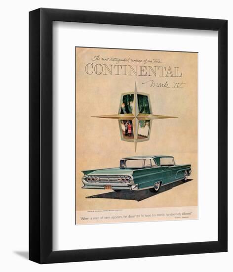 Lincoln 1959 Continental Iv-null-Framed Premium Giclee Print