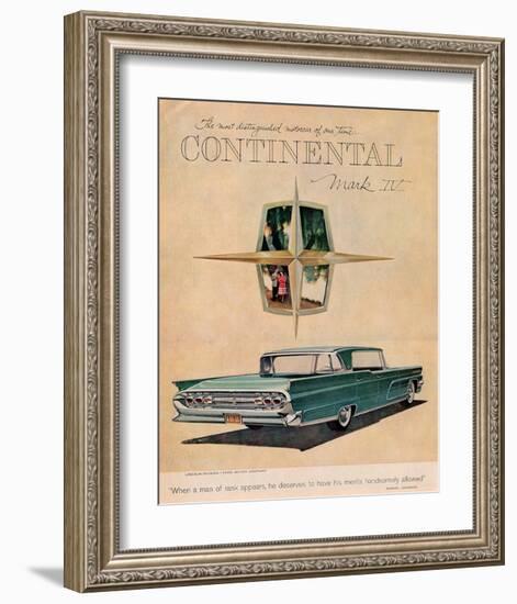 Lincoln 1959 Continental Iv-null-Framed Art Print