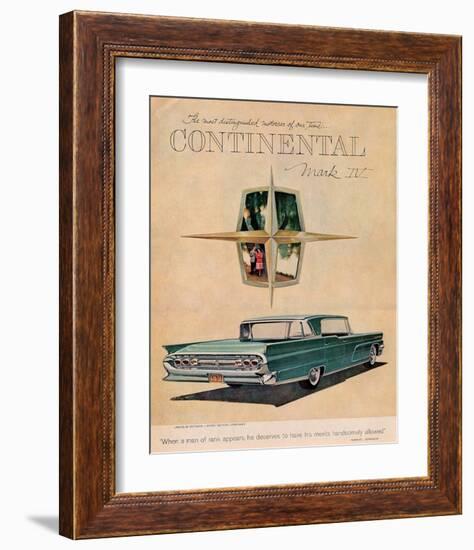 Lincoln 1959 Continental Iv-null-Framed Art Print