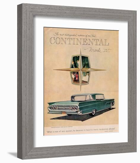 Lincoln 1959 Continental Iv-null-Framed Art Print