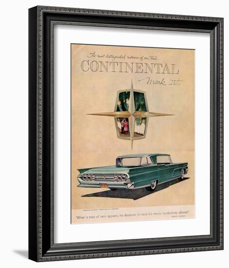 Lincoln 1959 Continental Iv-null-Framed Art Print