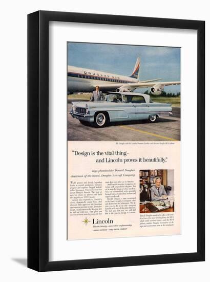 Lincoln 1959 Douglas: Design-null-Framed Art Print