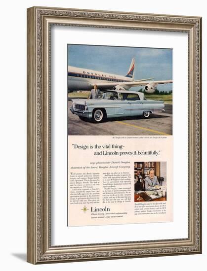 Lincoln 1959 Douglas: Design-null-Framed Art Print