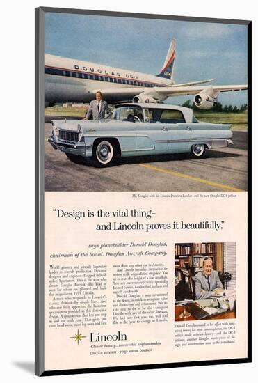 Lincoln 1959 Douglas: Design-null-Mounted Art Print