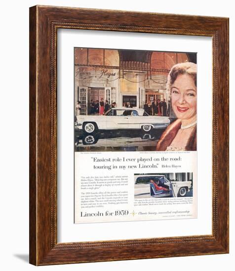 Lincoln 1959 Helen Hayes-null-Framed Art Print