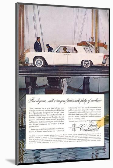 Lincoln 1961 Largest V-8-null-Mounted Art Print