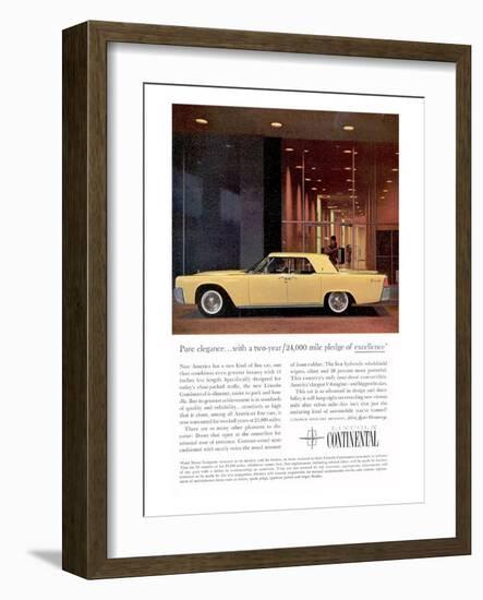 Lincoln 1961 Pure Elegance-null-Framed Art Print