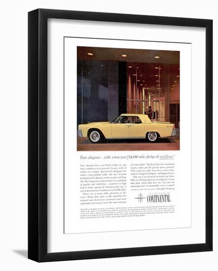 Lincoln 1961 Pure Elegance-null-Framed Art Print