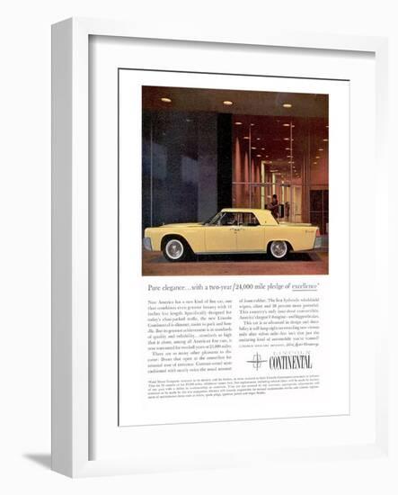 Lincoln 1961 Pure Elegance-null-Framed Art Print