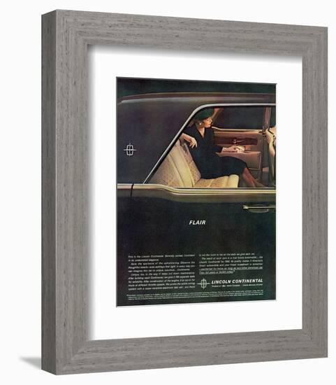 Lincoln 1962 Continental-Flair-null-Framed Art Print